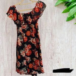 Red Rose Off the Shoulder dress